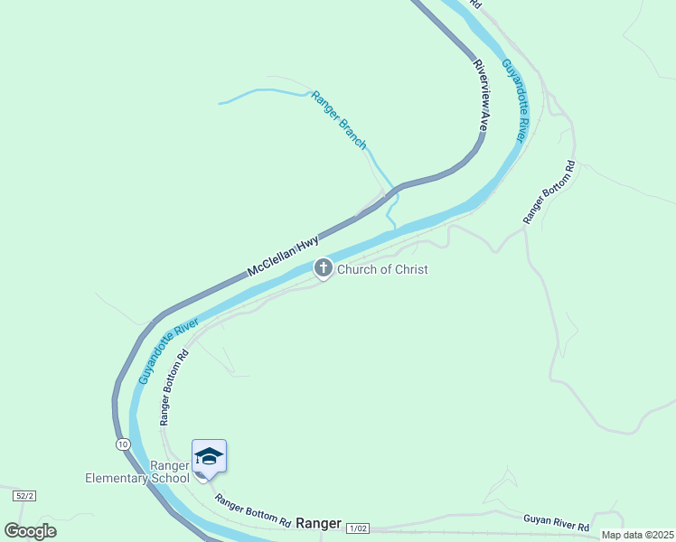 map of restaurants, bars, coffee shops, grocery stores, and more near 104 Ranger Bottom Road in Ranger