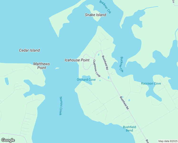 map of restaurants, bars, coffee shops, grocery stores, and more near 85 Icehouse Point in Montross
