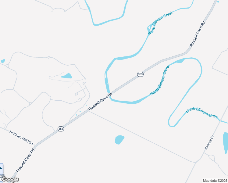 map of restaurants, bars, coffee shops, grocery stores, and more near Russell Cave Road in Lexington