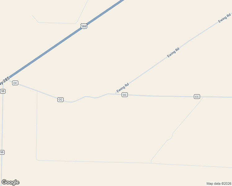 map of restaurants, bars, coffee shops, grocery stores, and more near 56922 Ewing Road in Moffat