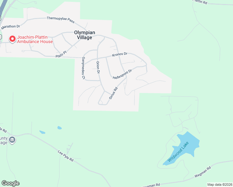 map of restaurants, bars, coffee shops, grocery stores, and more near 340 Sirius Road in De Soto