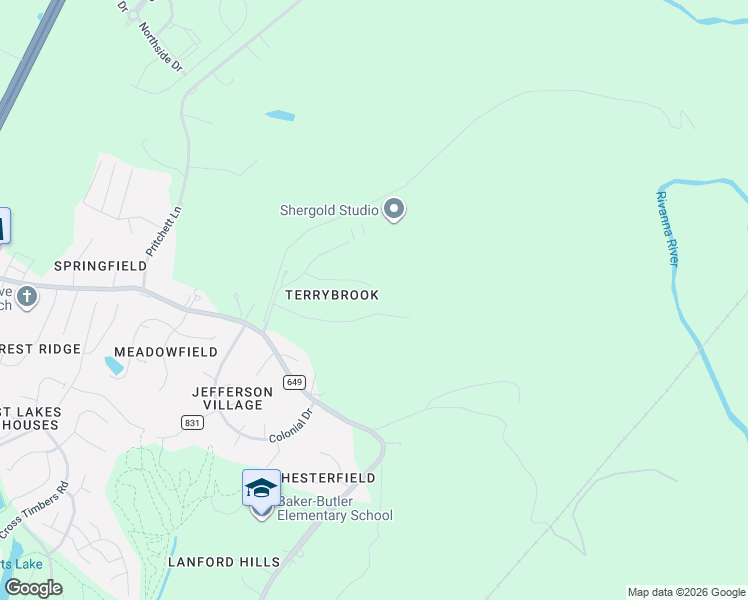 map of restaurants, bars, coffee shops, grocery stores, and more near 215-217 Pineridge Ln in Charlottesville