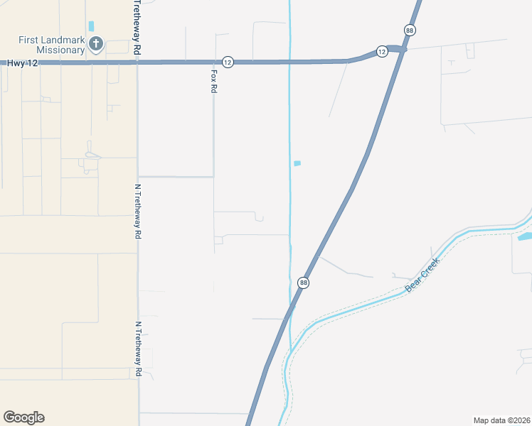 map of restaurants, bars, coffee shops, grocery stores, and more near 16566 Fox Road in Lodi