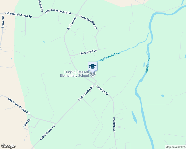 map of restaurants, bars, coffee shops, grocery stores, and more near 1301 Rockfish Road in Waynesboro