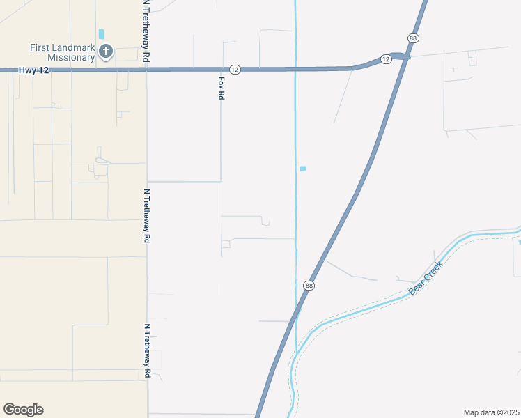 map of restaurants, bars, coffee shops, grocery stores, and more near 16566 Fox Road in Lodi