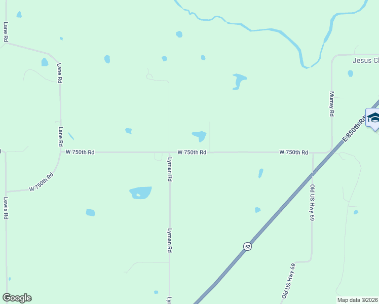 map of restaurants, bars, coffee shops, grocery stores, and more near 13847 West 750th Road in Mound City