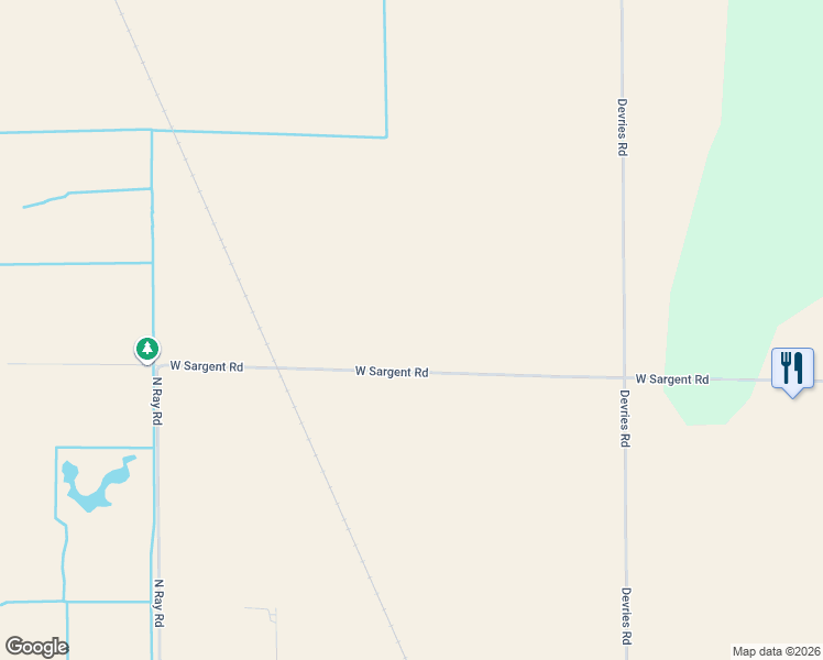 map of restaurants, bars, coffee shops, grocery stores, and more near 3587 West Sargent Road in Lodi