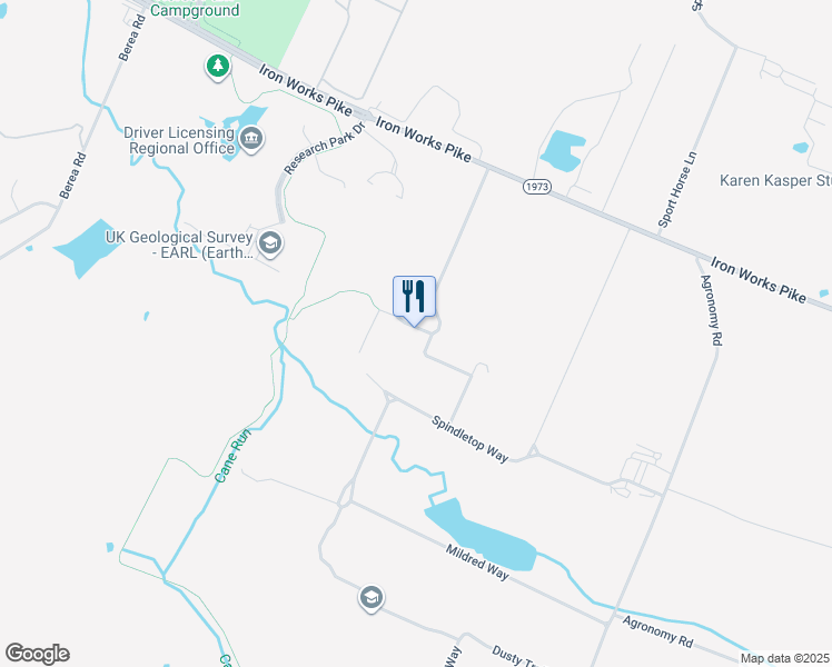 map of restaurants, bars, coffee shops, grocery stores, and more near 3414 Iron Works Pike in Lexington