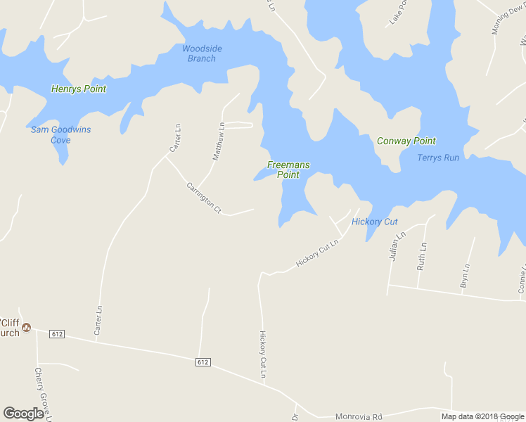 map of restaurants, bars, coffee shops, grocery stores, and more near 16004 Carrington Court in Mineral
