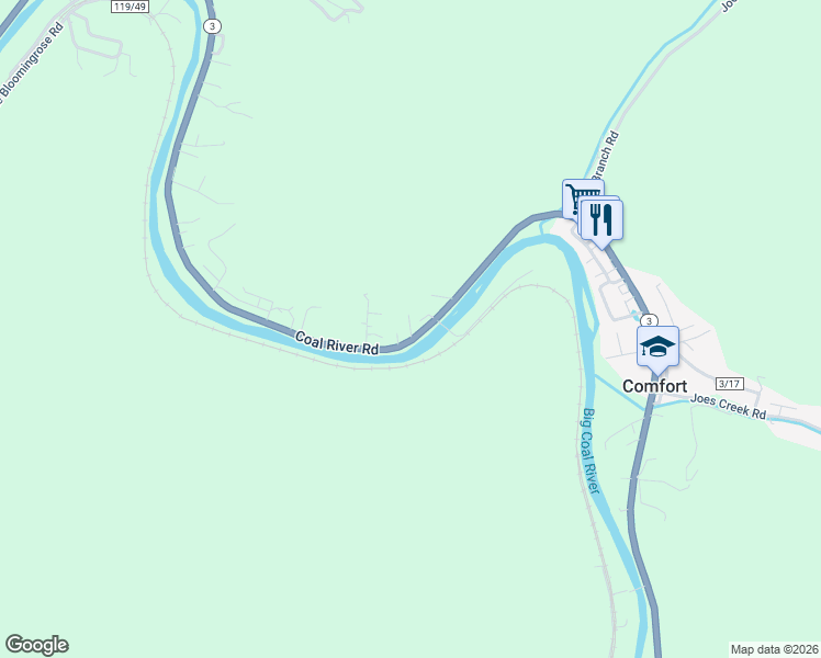 map of restaurants, bars, coffee shops, grocery stores, and more near Adler Lane in Boone County