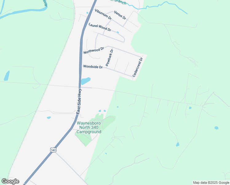 map of restaurants, bars, coffee shops, grocery stores, and more near 111 Turk Mountain Lane in Waynesboro