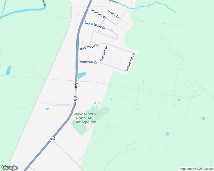 map of restaurants, bars, coffee shops, grocery stores, and more near 111 Turk Mountain Lane in Waynesboro