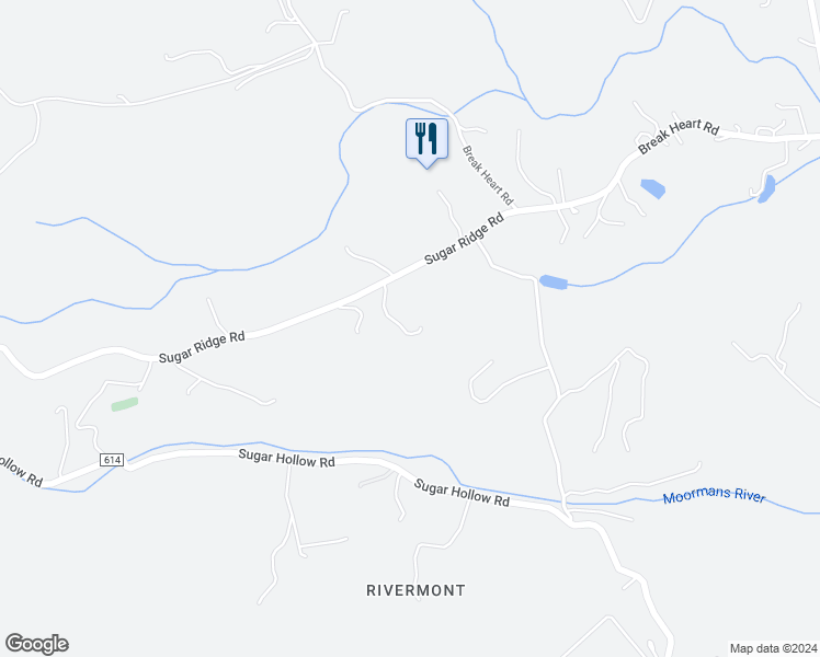 map of restaurants, bars, coffee shops, grocery stores, and more near 5281 Sugar Ridge Rd in Crozet