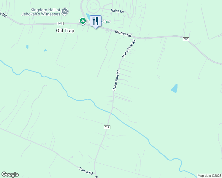 map of restaurants, bars, coffee shops, grocery stores, and more near 6400 Hams Ford Road in Spotsylvania Courthouse