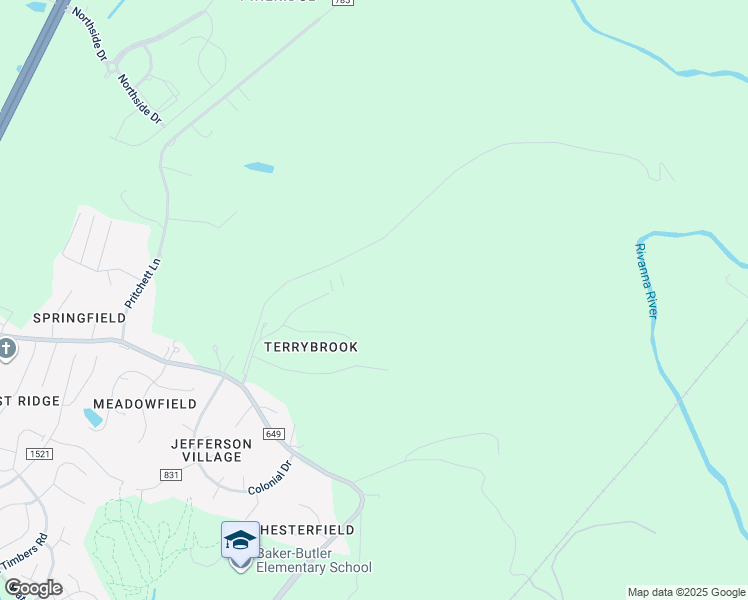 map of restaurants, bars, coffee shops, grocery stores, and more near 118 Terrybrook Drive in Charlottesville