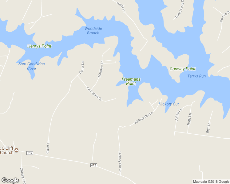 map of restaurants, bars, coffee shops, grocery stores, and more near 16005 Carrington Court in Mineral