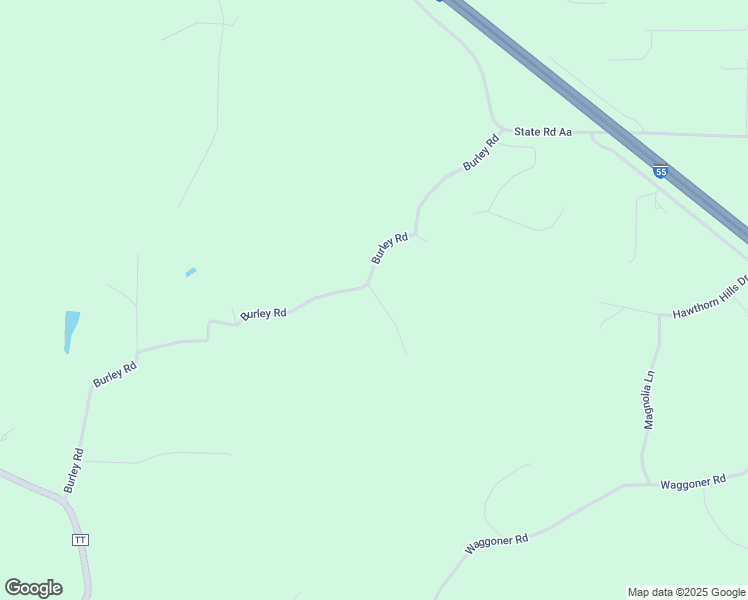 map of restaurants, bars, coffee shops, grocery stores, and more near 1800 Burley Road in Festus