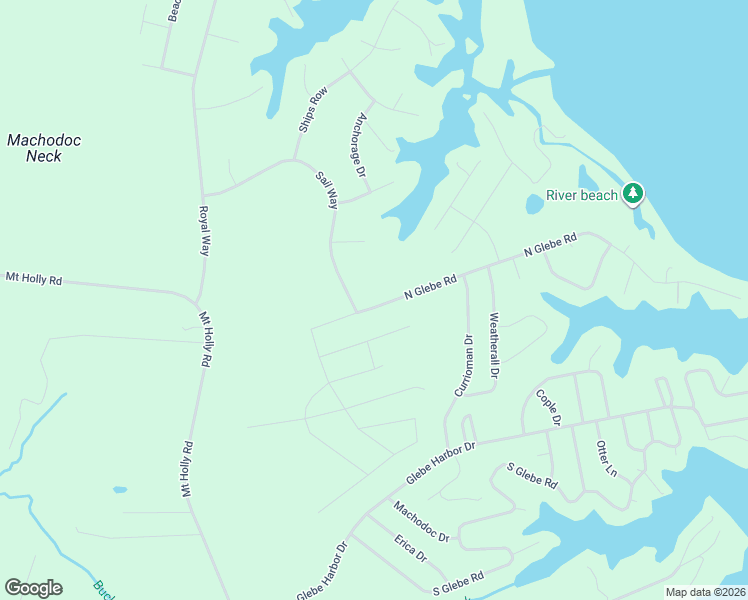 map of restaurants, bars, coffee shops, grocery stores, and more near 135 North Glebe Road in Montross