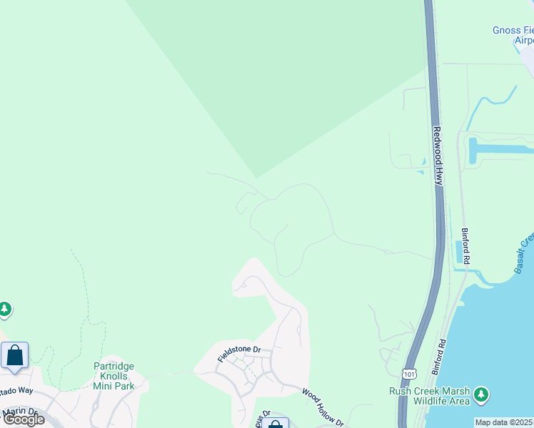 map of restaurants, bars, coffee shops, grocery stores, and more near 8001 Redwood Boulevard in Novato