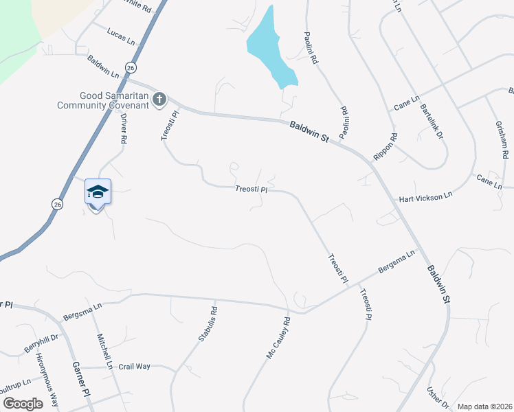 map of restaurants, bars, coffee shops, grocery stores, and more near 5250 Treosti Place in Valley Springs
