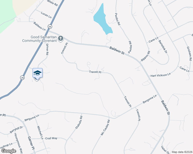 map of restaurants, bars, coffee shops, grocery stores, and more near 5250 Treosti Place in Valley Springs