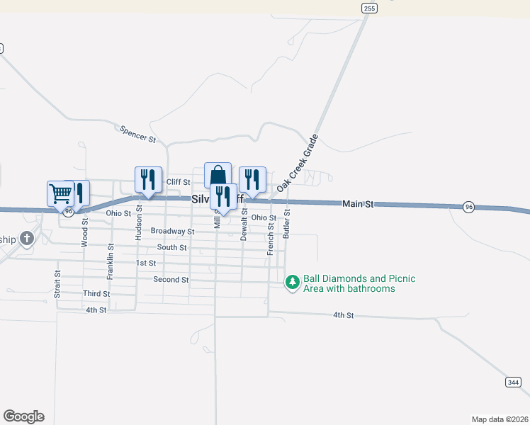 map of restaurants, bars, coffee shops, grocery stores, and more near 802 Main Street in Westcliffe