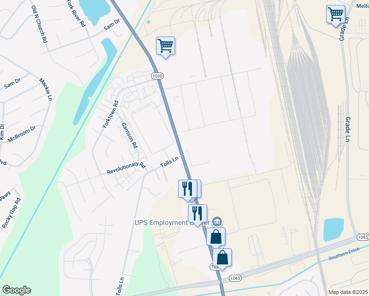 map of restaurants, bars, coffee shops, grocery stores, and more near 7777 National Turnpike in Louisville