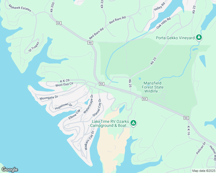 map of restaurants, bars, coffee shops, grocery stores, and more near 1152 State Highway KK in Osage Beach