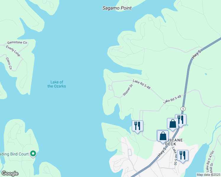 map of restaurants, bars, coffee shops, grocery stores, and more near 11 Reta Lane in Sunrise Beach
