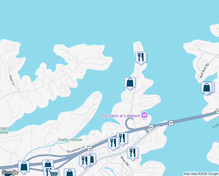 map of restaurants, bars, coffee shops, grocery stores, and more near in Osage Beach