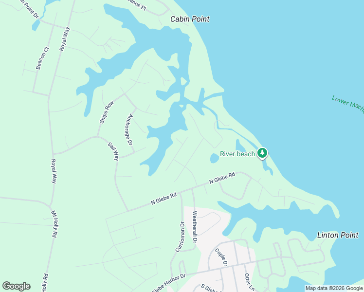 map of restaurants, bars, coffee shops, grocery stores, and more near 43 Seagull Court in Montross