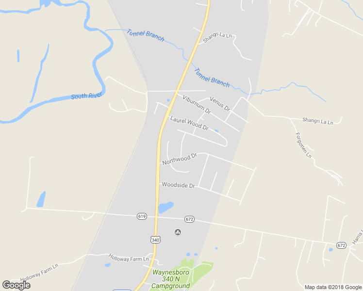 map of restaurants, bars, coffee shops, grocery stores, and more near Wedgewood Drive in Waynesboro
