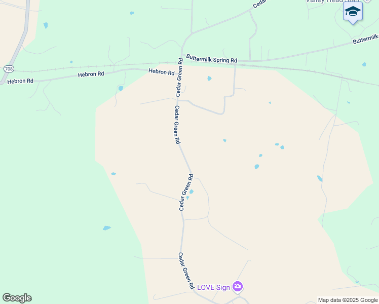 map of restaurants, bars, coffee shops, grocery stores, and more near 678 Cedar Green Road in Staunton