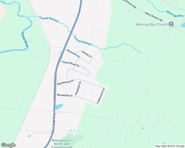 map of restaurants, bars, coffee shops, grocery stores, and more near 134 Laurel Wood Drive in Waynesboro