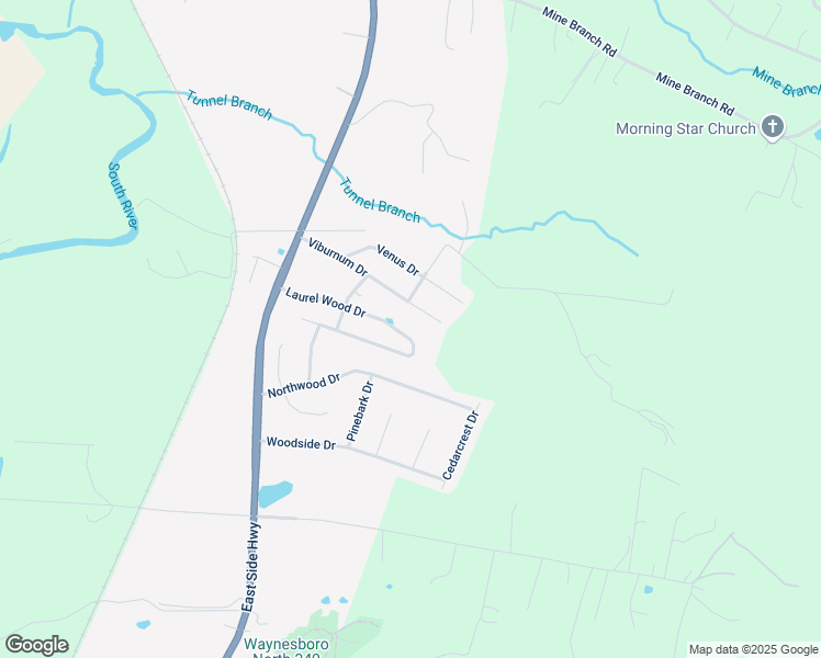 map of restaurants, bars, coffee shops, grocery stores, and more near 122 Laurel Wood Drive in Waynesboro