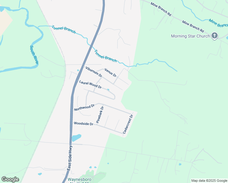 map of restaurants, bars, coffee shops, grocery stores, and more near 122 Laurel Wood Drive in Waynesboro