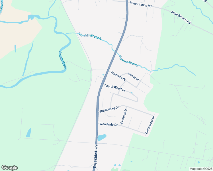 map of restaurants, bars, coffee shops, grocery stores, and more near 1433 East Side Highway in Waynesboro
