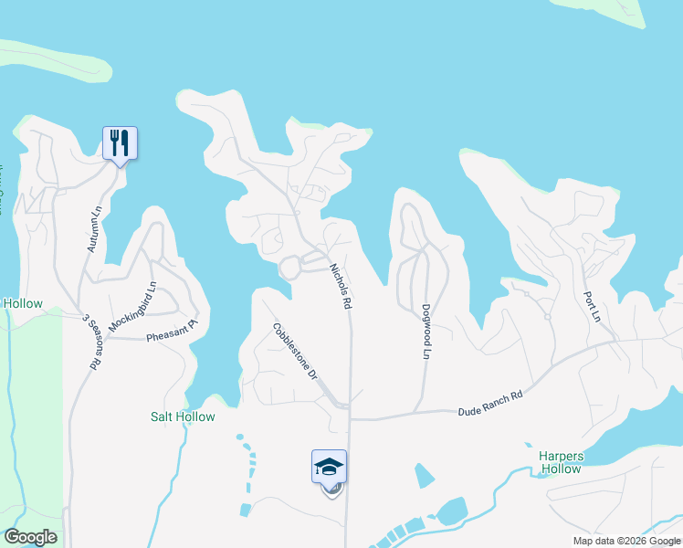 map of restaurants, bars, coffee shops, grocery stores, and more near 1442 Nichols Road in Osage Beach