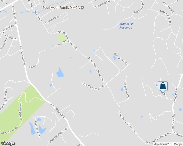 map of restaurants, bars, coffee shops, grocery stores, and more near 7700 Saint Anthony Church Road in Louisville