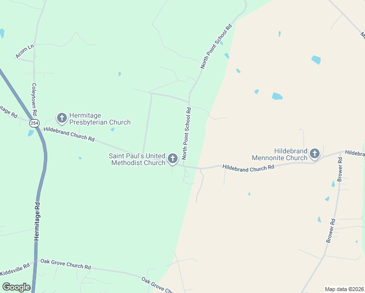 map of restaurants, bars, coffee shops, grocery stores, and more near 26 North Point School Road in Waynesboro