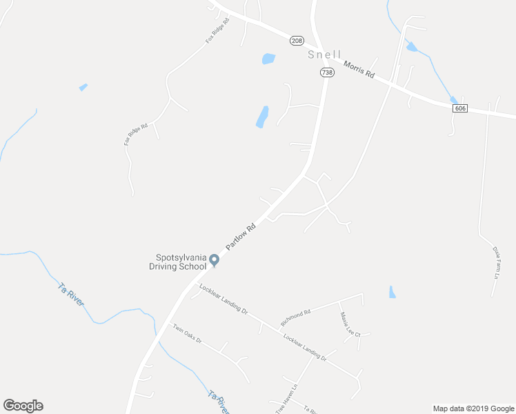 map of restaurants, bars, coffee shops, grocery stores, and more near 6624 Partlow Road in Spotsylvania Courthouse