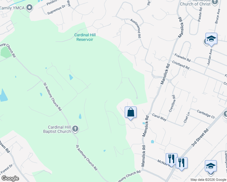 map of restaurants, bars, coffee shops, grocery stores, and more near 1913 Grand Ridge Road in Louisville