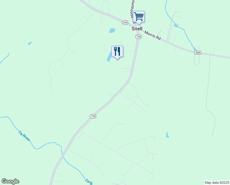 map of restaurants, bars, coffee shops, grocery stores, and more near 6640 Partlow Rd in Spotsylvania