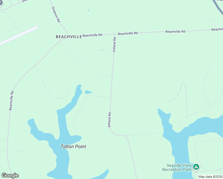 map of restaurants, bars, coffee shops, grocery stores, and more near Jutland Road in Saint Inigoes