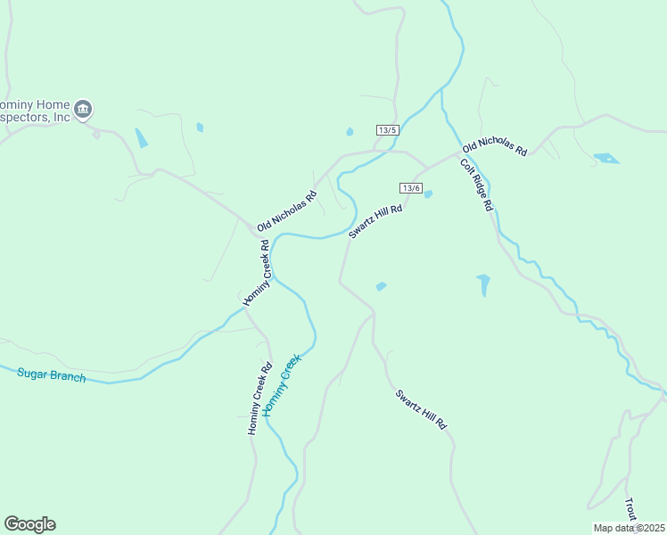 map of restaurants, bars, coffee shops, grocery stores, and more near 402 Coggins Knob in Mount Nebo