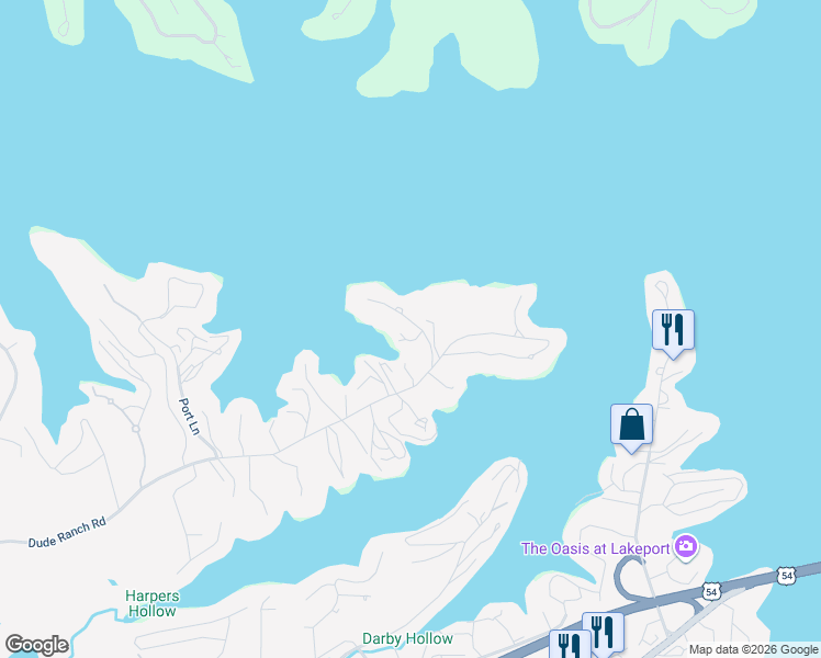 map of restaurants, bars, coffee shops, grocery stores, and more near 1319-1323 Spindrifter Court in Osage Beach