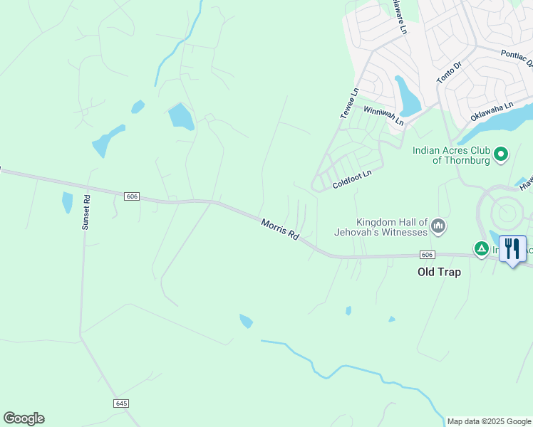 map of restaurants, bars, coffee shops, grocery stores, and more near 6745 Morris Road in Spotsylvania