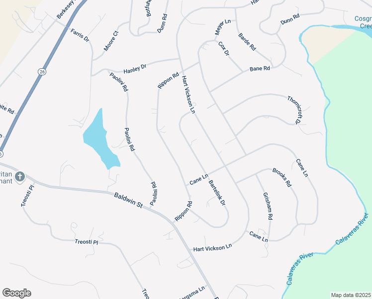 map of restaurants, bars, coffee shops, grocery stores, and more near 3870 Bartelink Drive in Valley Springs