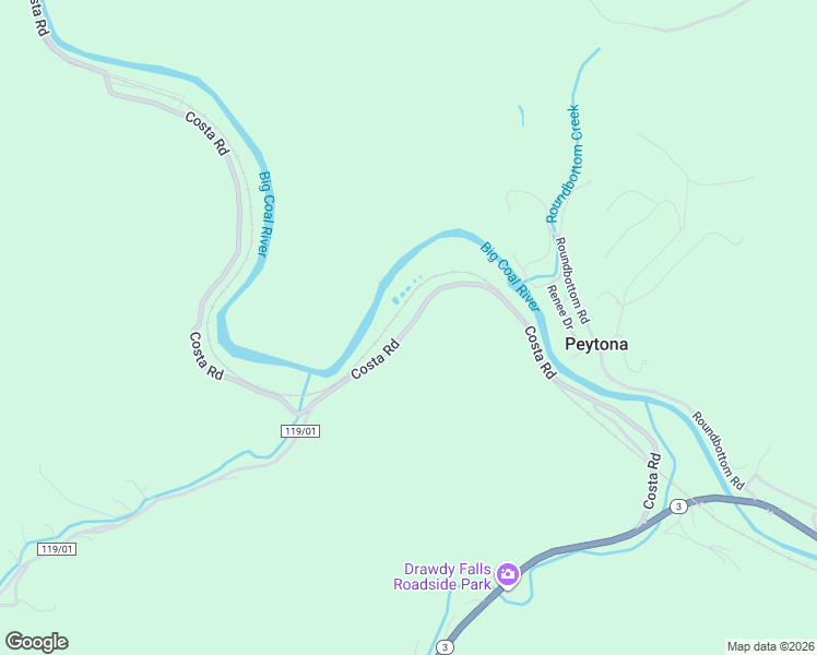 map of restaurants, bars, coffee shops, grocery stores, and more near Peytona - Brushton Road in Peytona