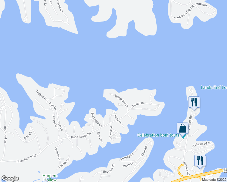 map of restaurants, bars, coffee shops, grocery stores, and more near 1427 Spindrifter Court in Osage Beach